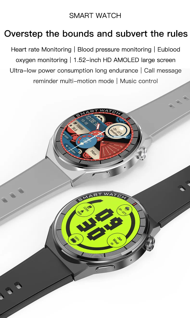 New Men's Watch GT3 Pro Smart Watch with, Heart Rate, Bluetooth Call.