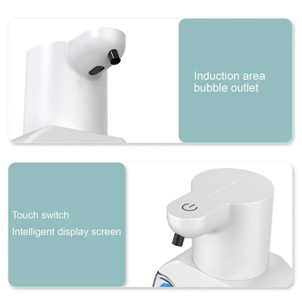 P10 Foam Soap Dispenser Wall Mount 420ml Liquid Soap Dispenser 4 Levels Adjustable Automatic Sensor Hand Soap Dispenser Bathroom