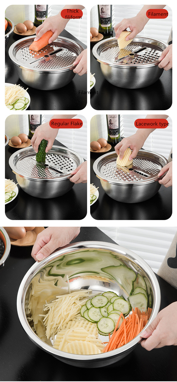 Stainless Steel Drain Vegetable Cutter