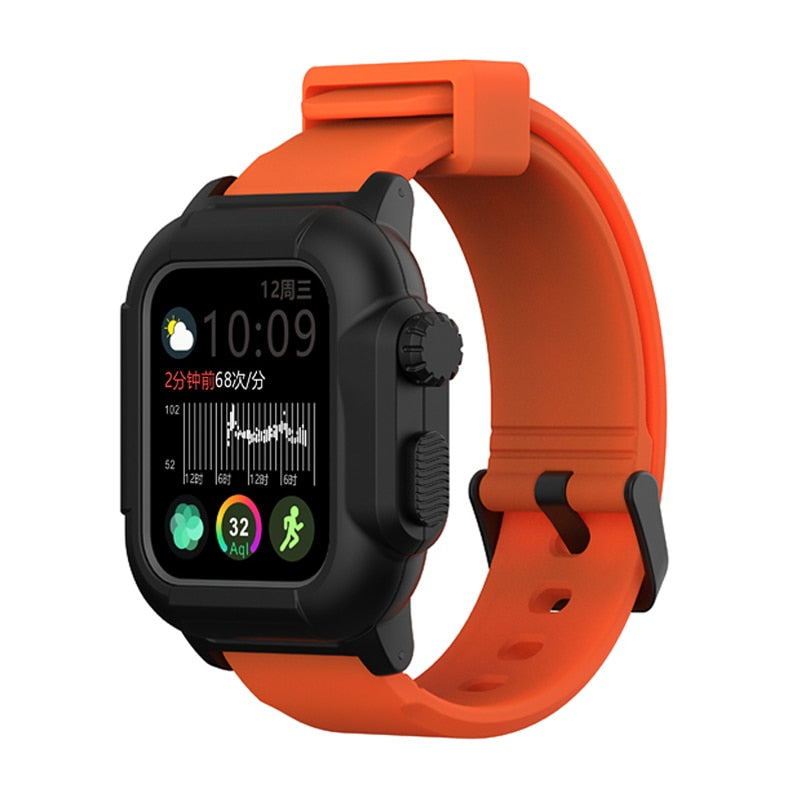 Silicone Band Case For Apple Watch Case Series 6 se 5 4 3 2 Waterproof Sports 44mm 42mm 40mm Strap Shockproof Frame  transparent