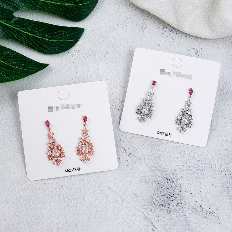 Shiny Crystal Dangle Drop Earrings