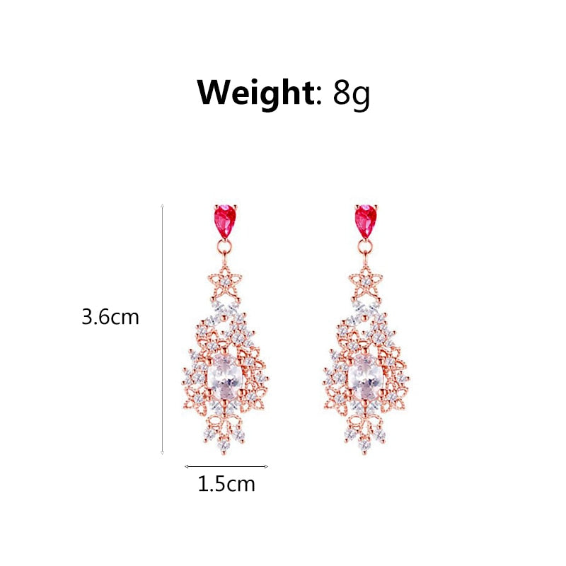 Shiny Crystal Dangle Drop Earrings