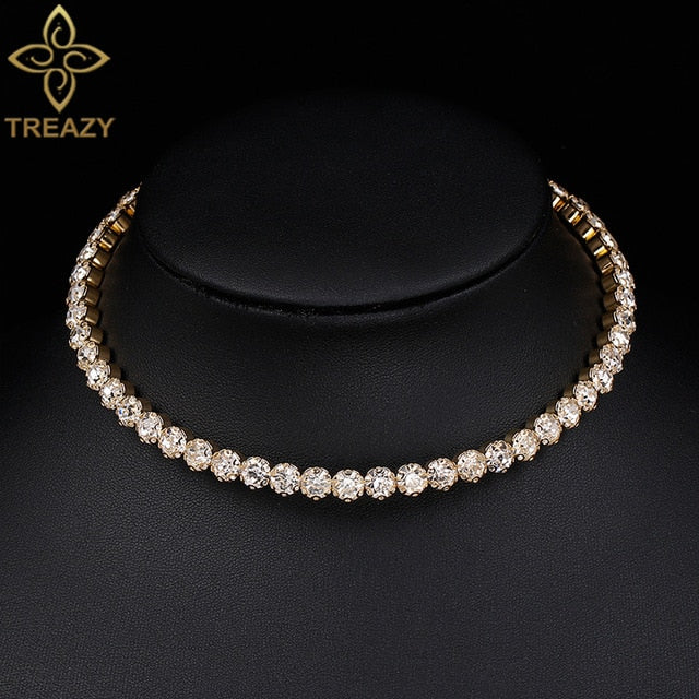 Crystal Rhinestone Choker Necklace