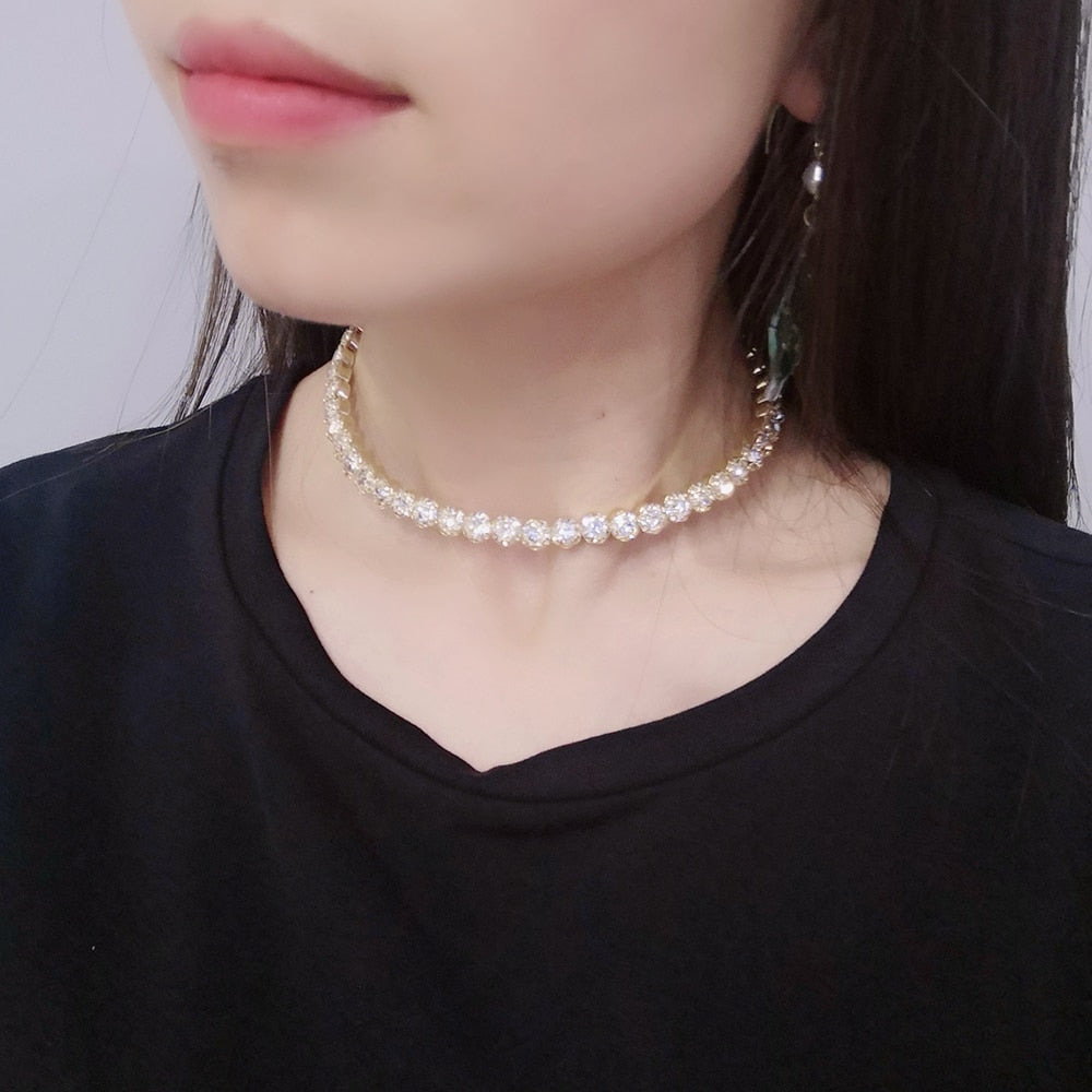 Crystal Rhinestone Choker Necklace