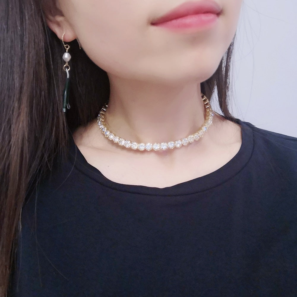 Crystal Rhinestone Choker Necklace