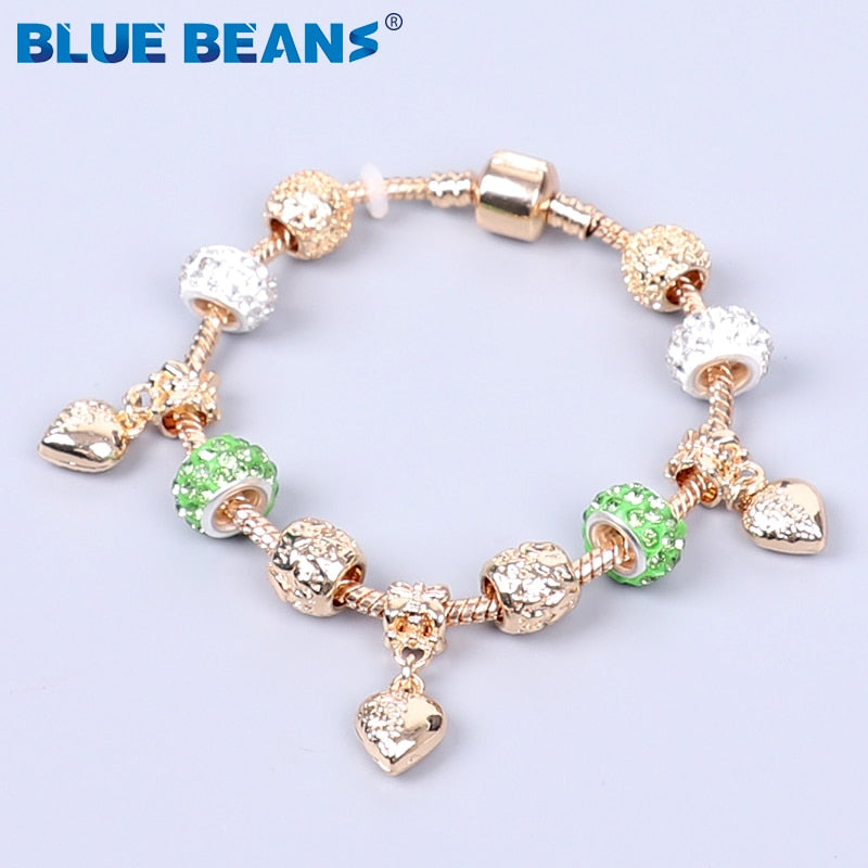 HS -  Women's Bracelets Jewelry Charms Gold / Crystal Stainless Steel Boho Punk Bracelet