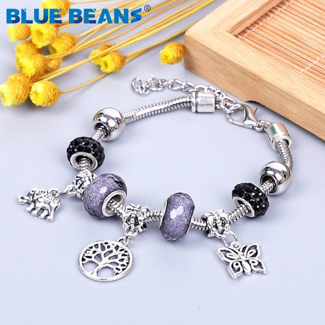 HS -  Women's Bracelets Jewelry Charms Gold / Crystal Stainless Steel Boho Punk Bracelet