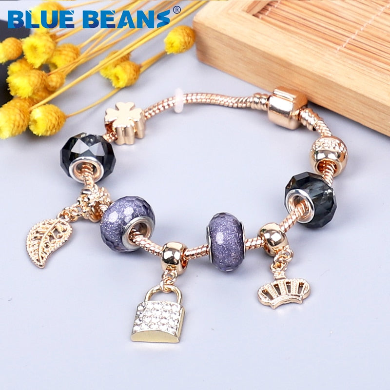 HS -  Women's Bracelets Jewelry Charms Gold / Crystal Stainless Steel Boho Punk Bracelet