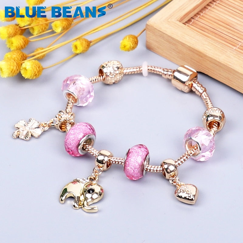 HS -  Women's Bracelets Jewelry Charms Gold / Crystal Stainless Steel Boho Punk Bracelet