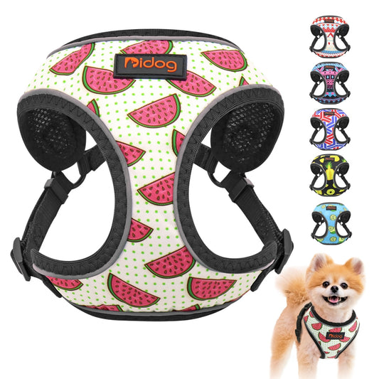 Reflective nylon harness for dogs and cats Printed medium small dog vest for cats