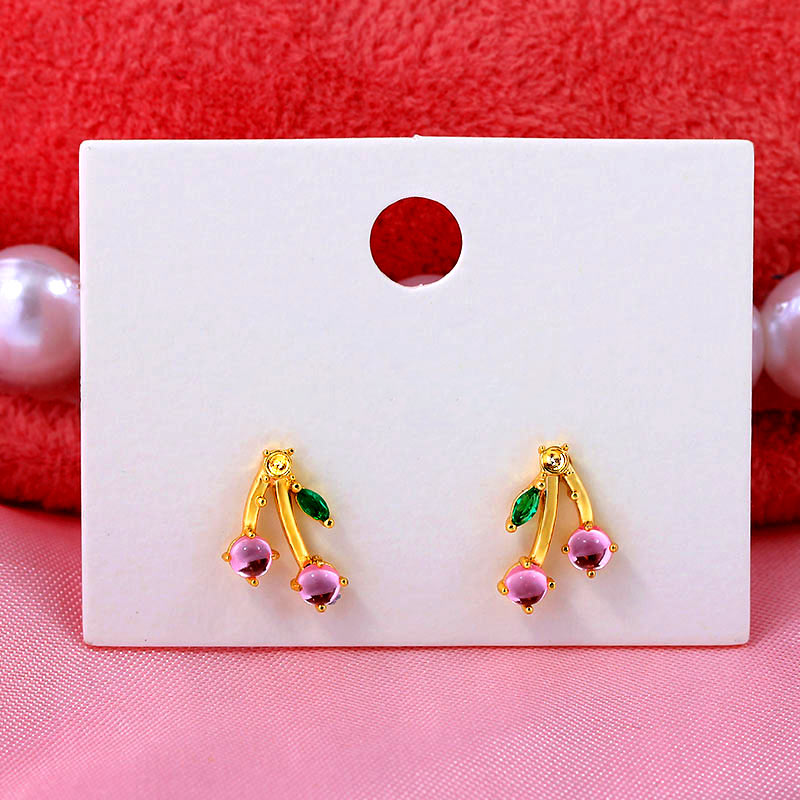 Multicolor Fruit Stud Earrings