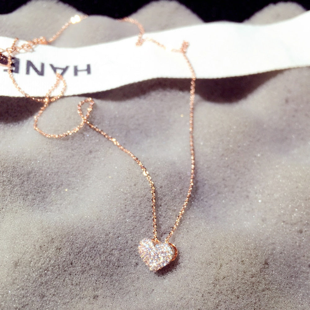 Zircon Love Heart Shape Necklace & Choker