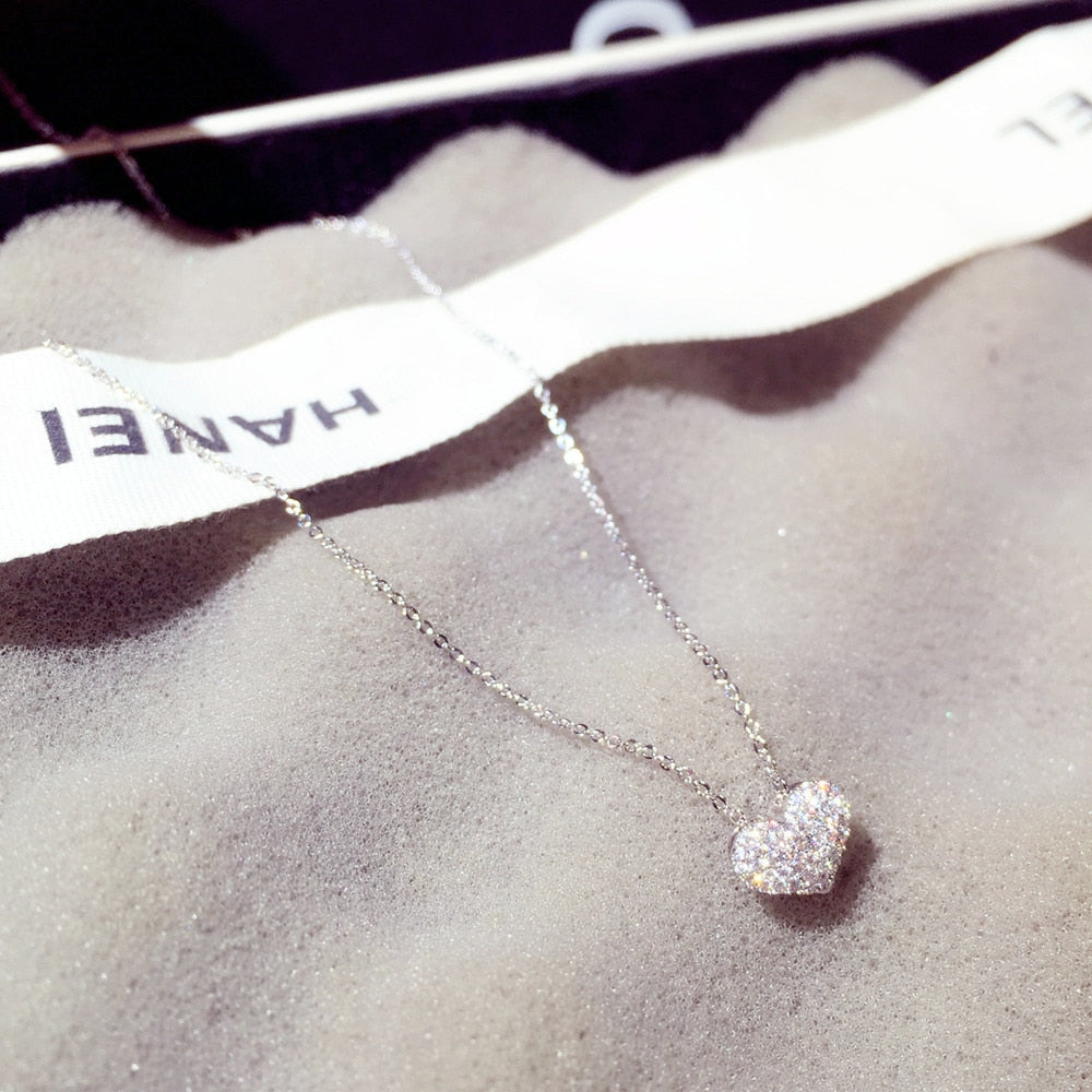 Zircon Love Heart Shape Necklace & Choker