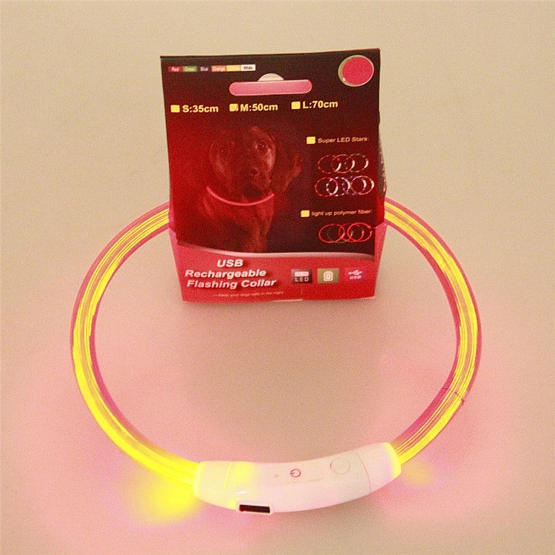 Night Safety  LED pet dog collar.