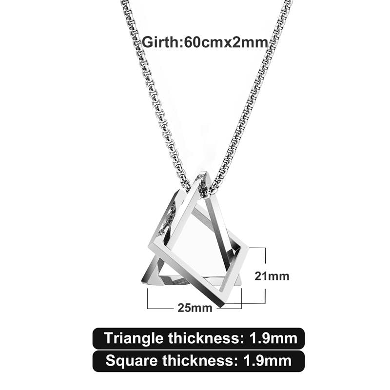 Simple Pendant Necklace Geometric Stainless Steel