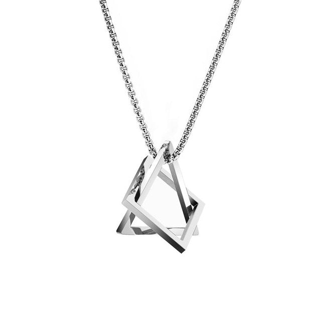 Simple Pendant Necklace Geometric Stainless Steel