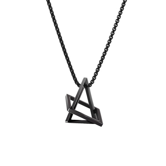 Simple Pendant Necklace Geometric Stainless Steel