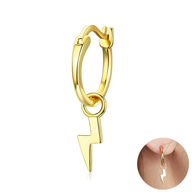 Bamoer 1PC Gold Ear Cuff 925 Sterling Silver Gold