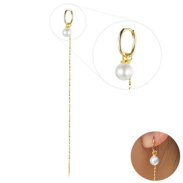 Bamoer 1PC Gold Ear Cuff 925 Sterling Silver Gold