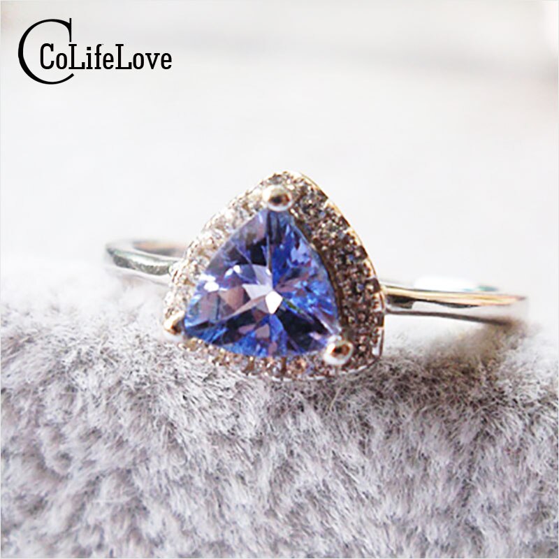 Natural Tanzanite Silver Vintage Ring