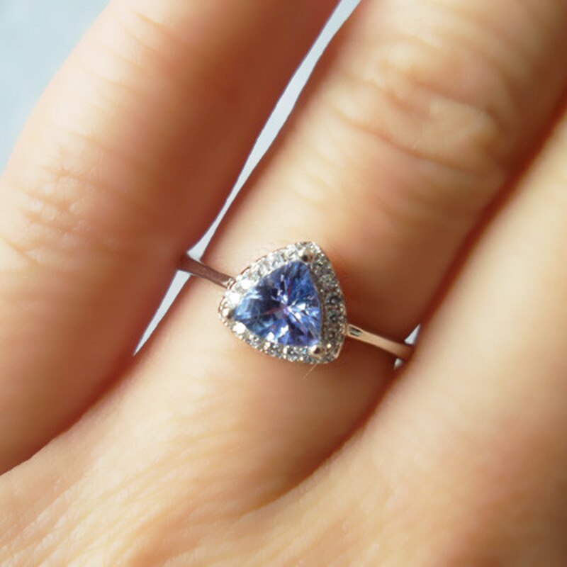 Natural Tanzanite Silver Vintage Ring