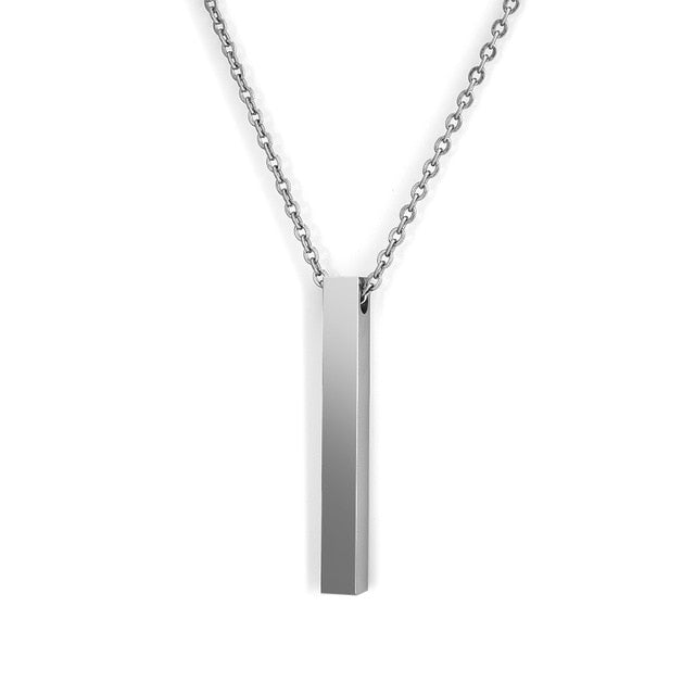 Simple Pendant Necklace Geometric Stainless Steel