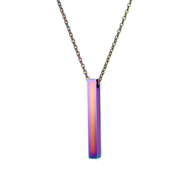 Simple Pendant Necklace Geometric Stainless Steel