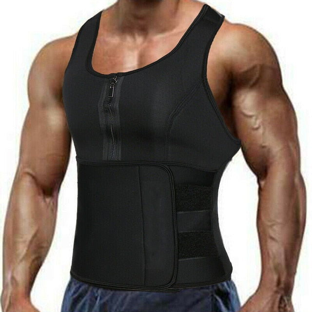 Neoprene Sauna workout Suit, body shaper and adjustable tank top.