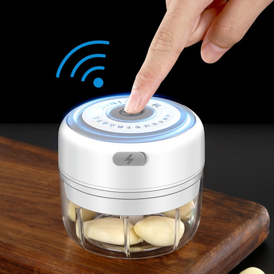 Mini cordless portable electric garlic crusher