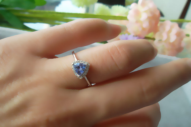 Natural Tanzanite Silver Vintage Ring