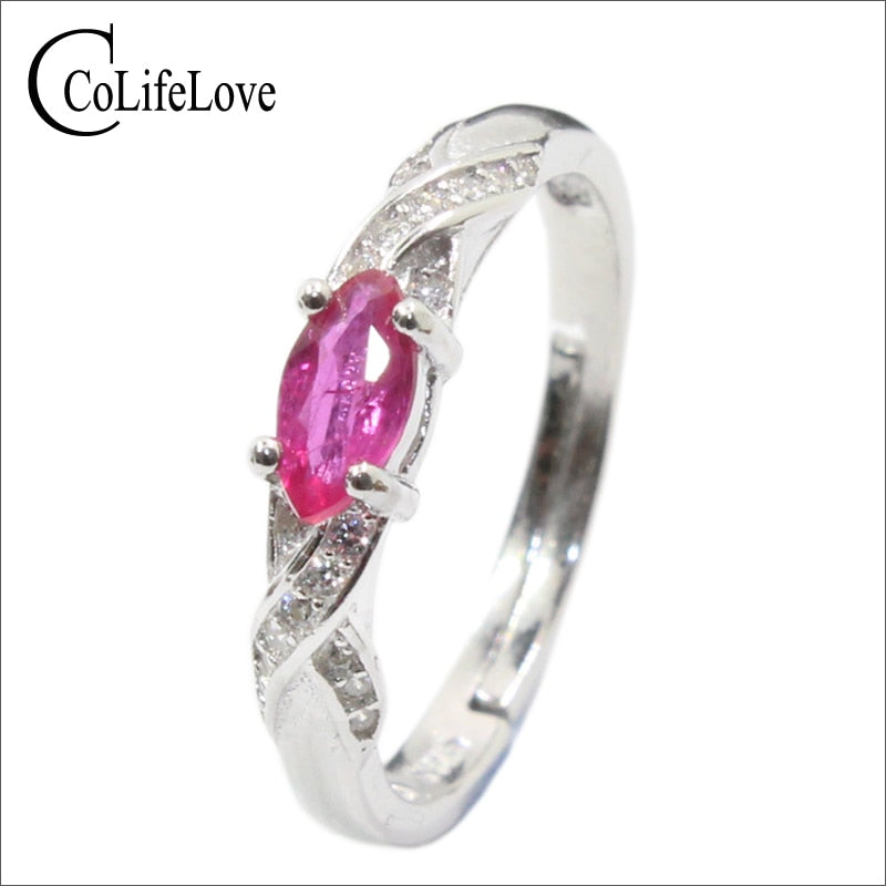 Ruby Rring Sterling Silver